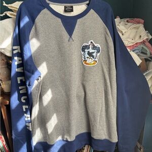 Universal Gray and Navy Crewneck Sweater with Crest
